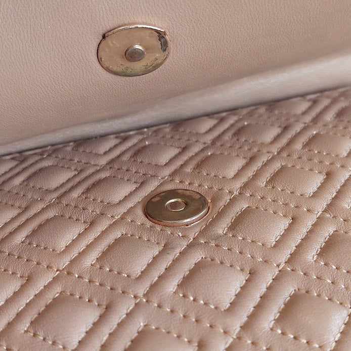 Tory Burch Tri Color Quilted Leather Fleming Shoulder Bag | Pre Loved |