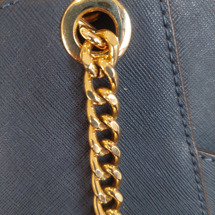 Michael Kors Navy Leather Chain Shoulder Bag | Pre Loved |