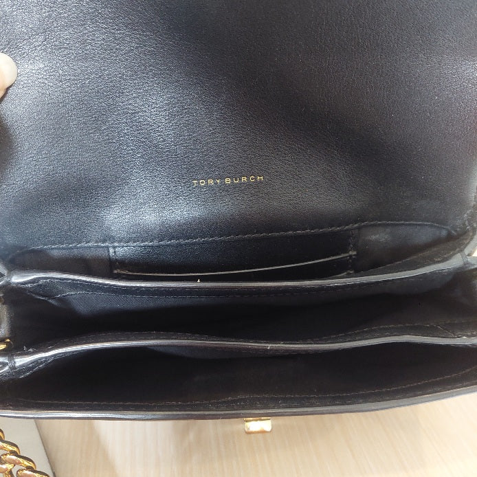 Tory Burch Black Kira Mixed Material Mini Bag | Pre Loved |