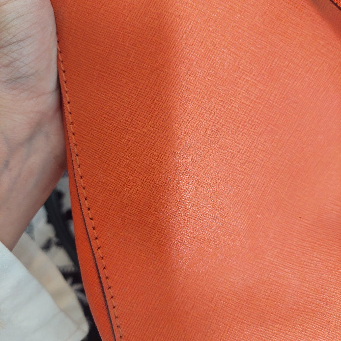 Michael Kors Orange Leather Medium Cynthia Tote | Pre Loved |