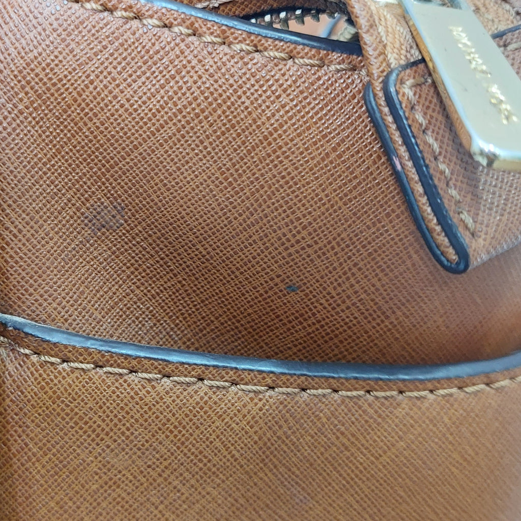 Michael Kors Brown Saffiano Studded Tote Bag | Pre Loved |