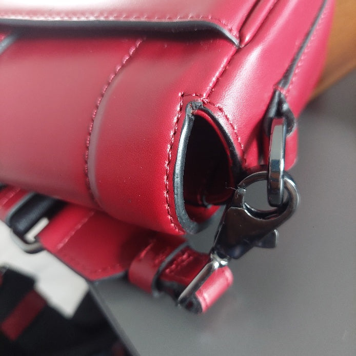 karl lagerfeld Burgundy Leather Crossbody Bag | Gently Used |