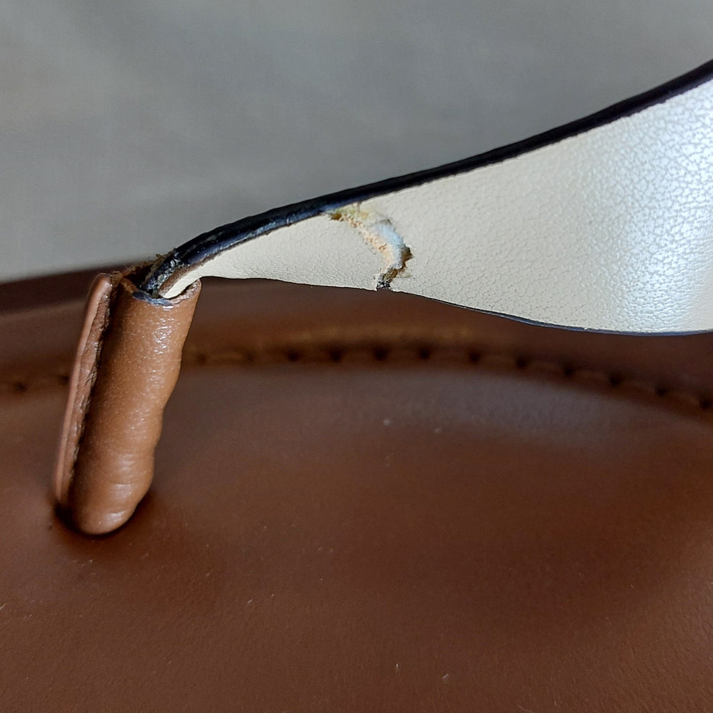 Michael Kors Brown Leather 'Daniella Empire' Logo Sandals | Pre Loved  |