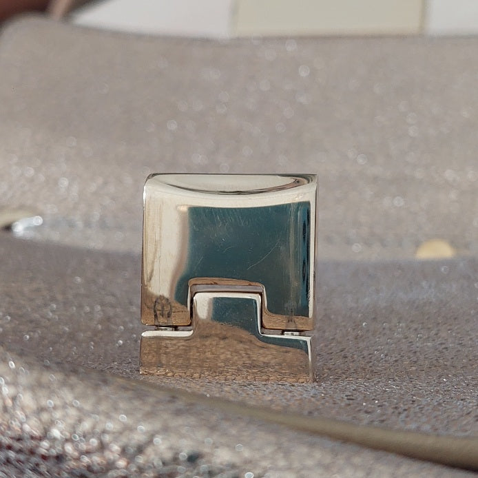 Jimmy Choo Rebel Mini Glitter Gold Leather Crossbody Bag | Pre Loved |