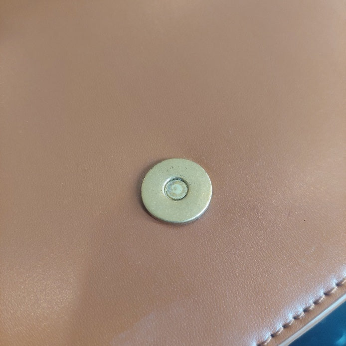 ZARA Tan Leatherette Saddle Crossbody Bag | Pre Loved |