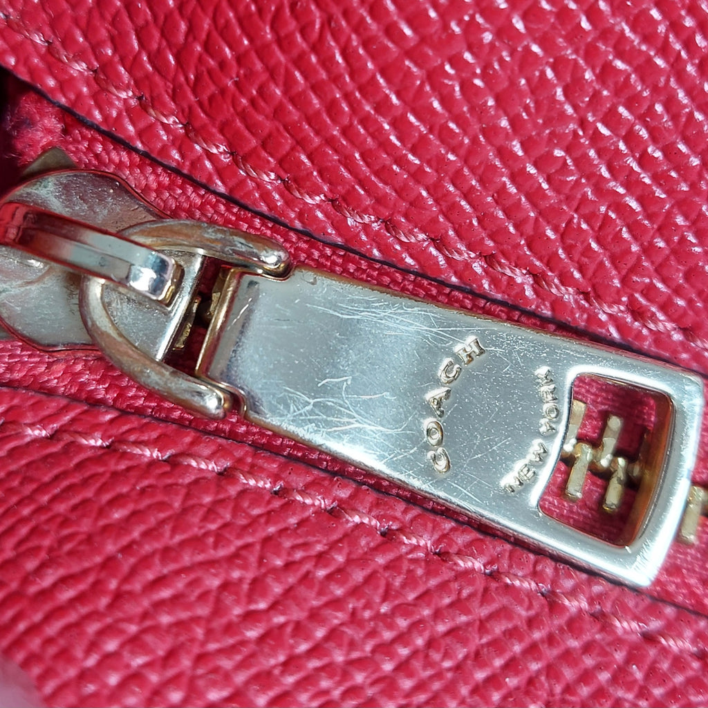 Coach Red Leather City Zip Tote Bag | Gently Used |