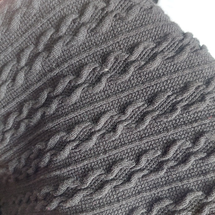 H&M Black Textured Short Sleeve Short Dress | Brand New |