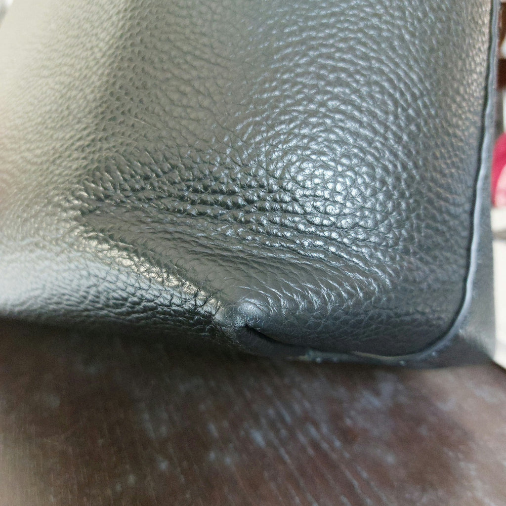 Tory Burch Black Pebbled Leather 'McGraw' Tote Bag | Pre Loved |