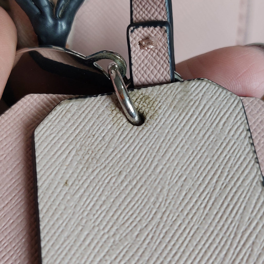 Guess Pink Two Tone Leatherette Goldenrod Back Satchel Bag | Pre Loved |