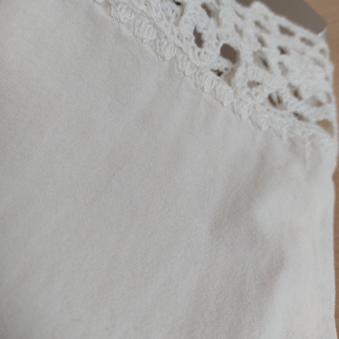 ZARA White Embroidered Collared Shirt | Pre Loved |