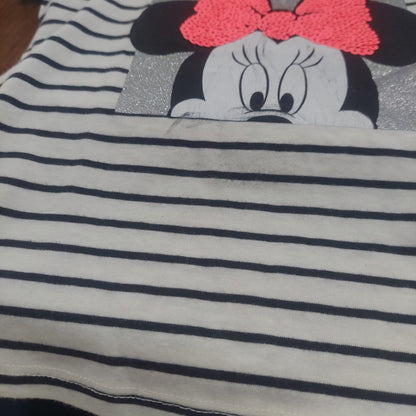 M&S Minnie Mouse White And Blue Top (3-4 Years) | Brand New |
