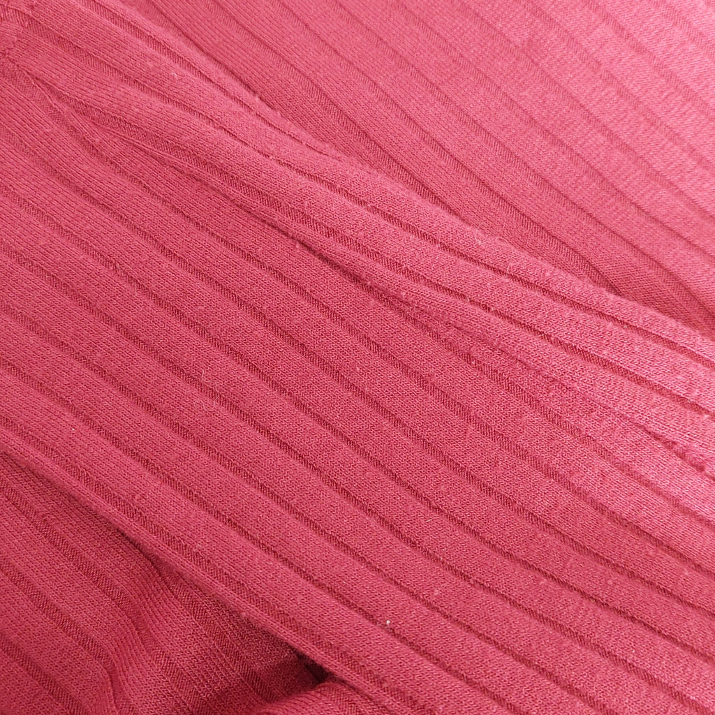 H&M Dark Pink Ribbed Front Criss Cross Tie-up Top | Gently Used |