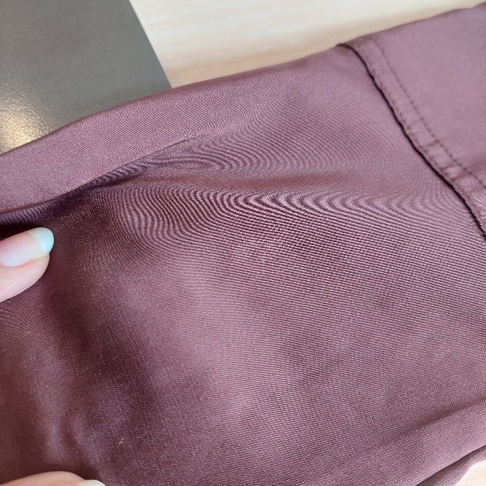 H&M Brown Satin Button Down Shirt | Gently Used |