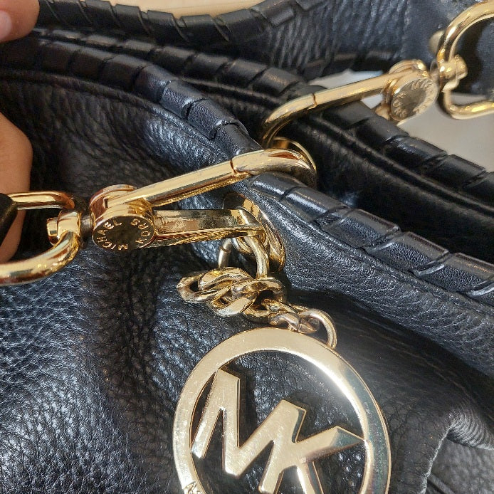 Michael Kors Black Soft Leather Convertible Shoulder Bag | Pre Loved |