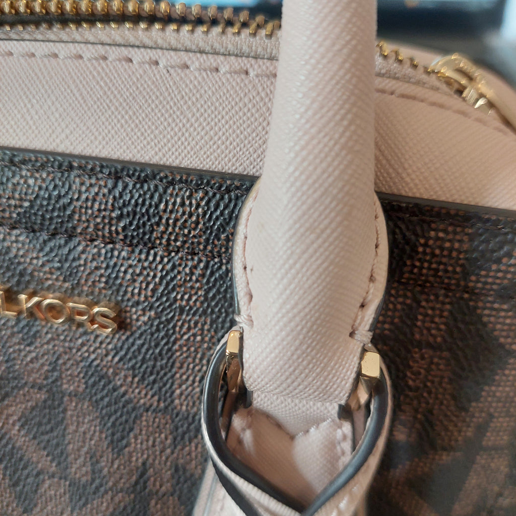 Michael Kors Ayden Medium Leather Dome Satchel Bag | Pre Loved |