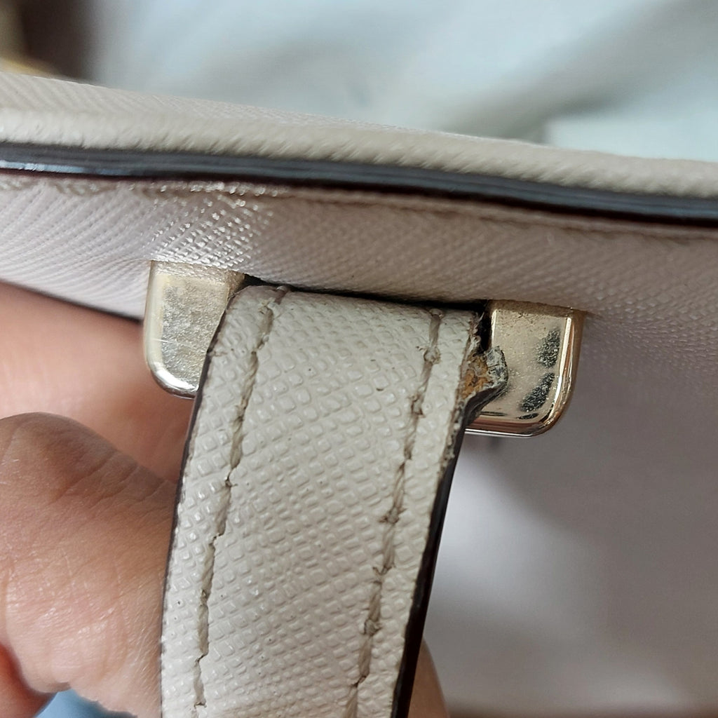 Kate Spade Beige Saffiano Leather Cedar Street Medium Harmony Tote Bag | Pre Loved |