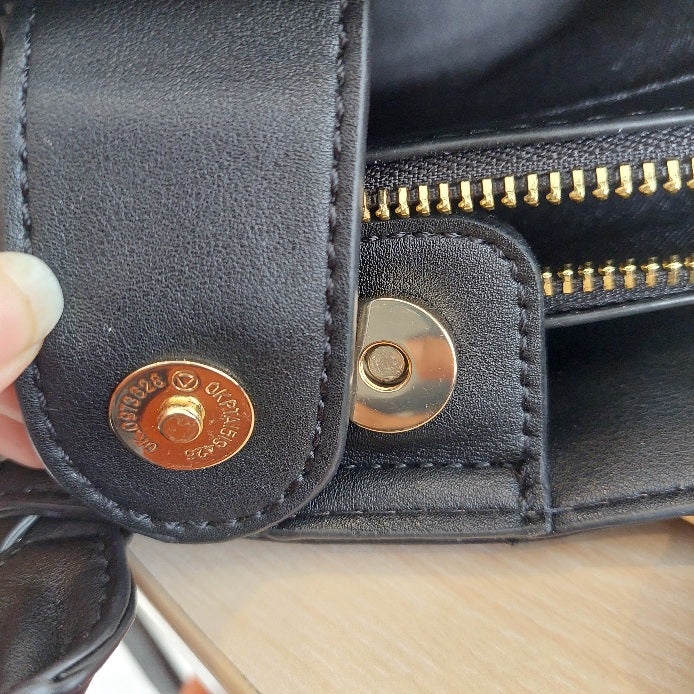 Nine West Brown Leatherette 'Margret' Jet Set Satchel Bag | Gently Used |