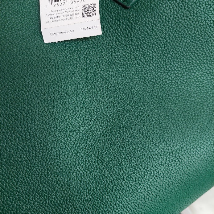 Kate Spade Deep Jade Large Triple Compartment Pebbled Leather Tote | Brand New |