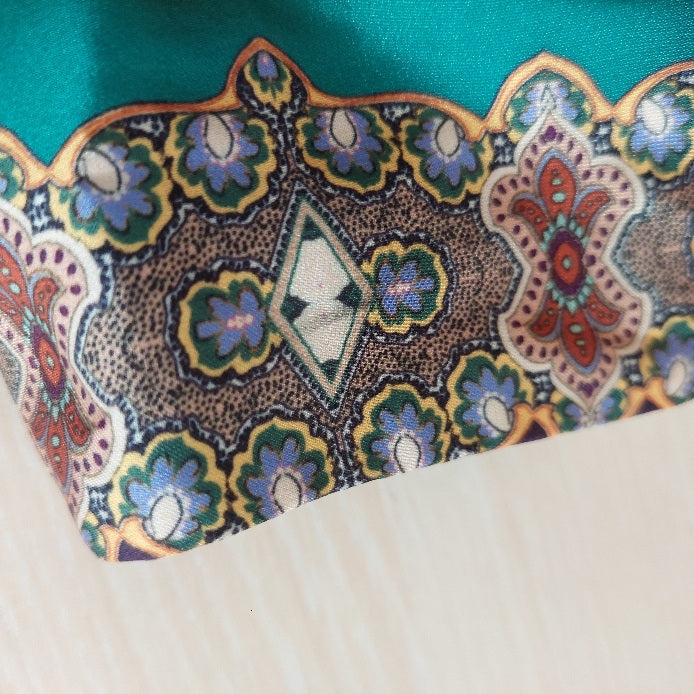 Zara Multicolor Printed Satin Collared Shirt | Gently Used |