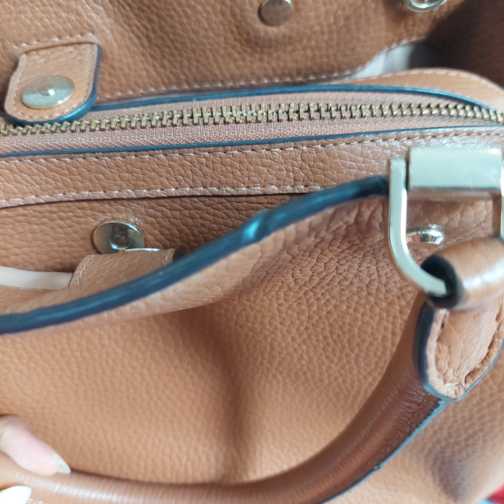 Kate Spade Brown Leather 'Leila' Medium Satchel Bag | Pre Loved |