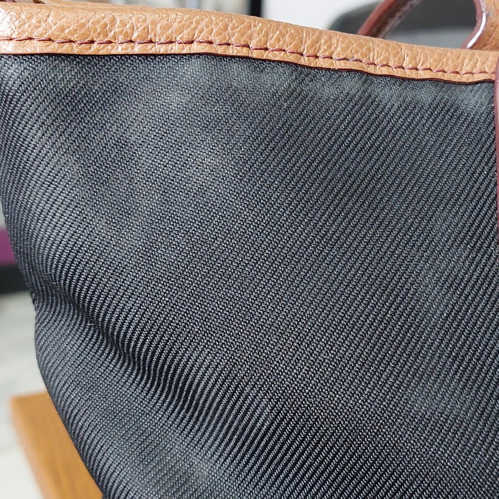 Coach Black Canvas With Tan Leather Trim Sawyer Shoulder Bag | Pre Loved |