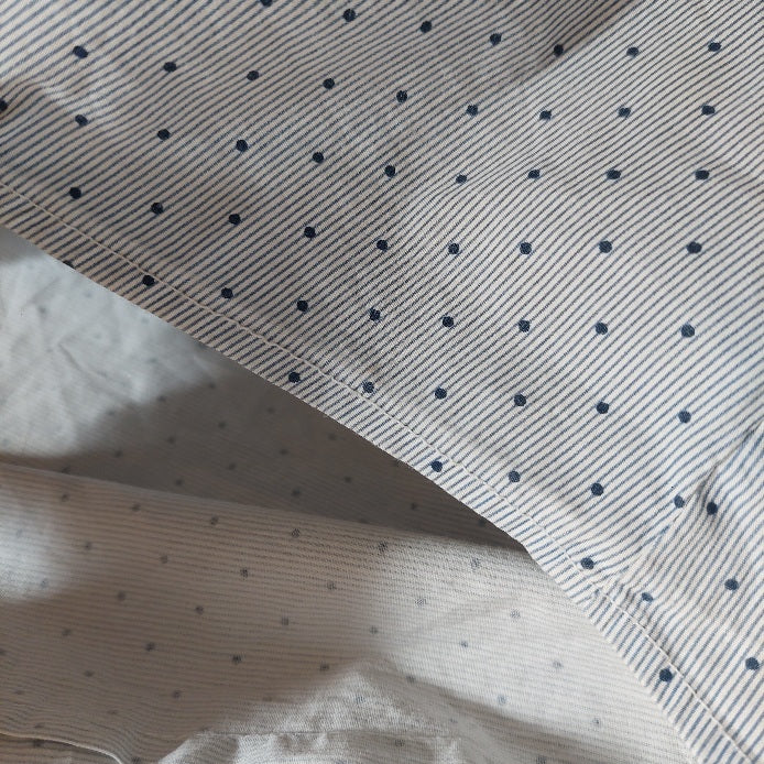 H&M Light Blue Polka Dot Collared Shirt | Pre Loved |