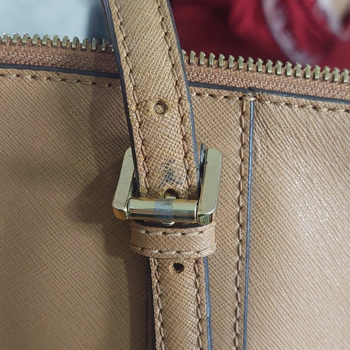Michael Kors Tan Saffiano Leather Jet Set Tote Bag | Pre Loved |