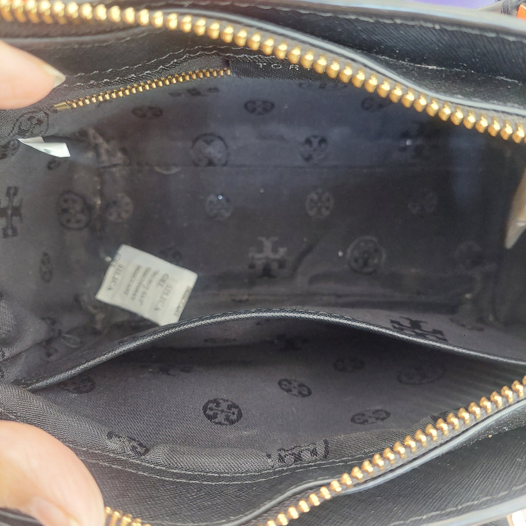 Tory Burch Black Emerson Mini Top Zip Tote Bag | Brand New |