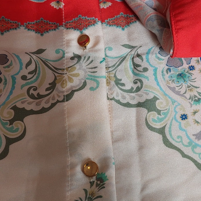 Zara Orange Printed Collared Midi Shirt Dress | Pre Loved |