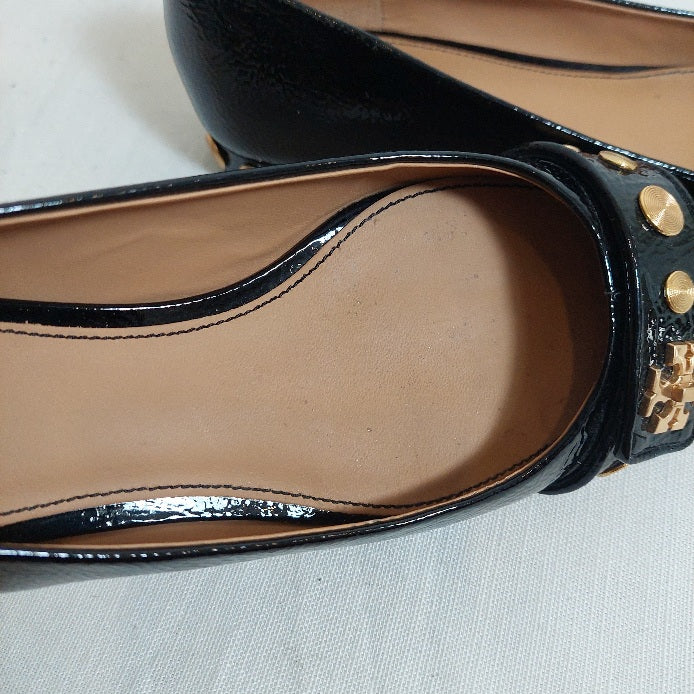 Tory Burch Black Patent Leather 'Kira' Studded Pumps | Pre Loved |