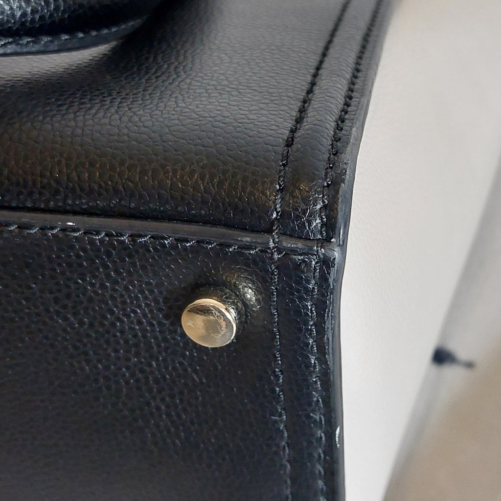 Kate Spade Black & White Patterson Drive Small Geraldine Satchel Bag | Gently Used |