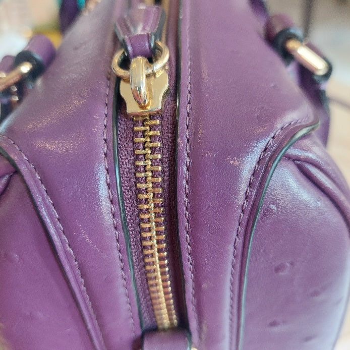 Coach Purple Leather Small Rowan Crossbody Handbag | Pre Loved |