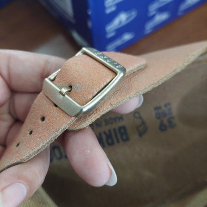 Birkenstock Washed Metallic Sea Copper Leather Gizeh | Brand New |