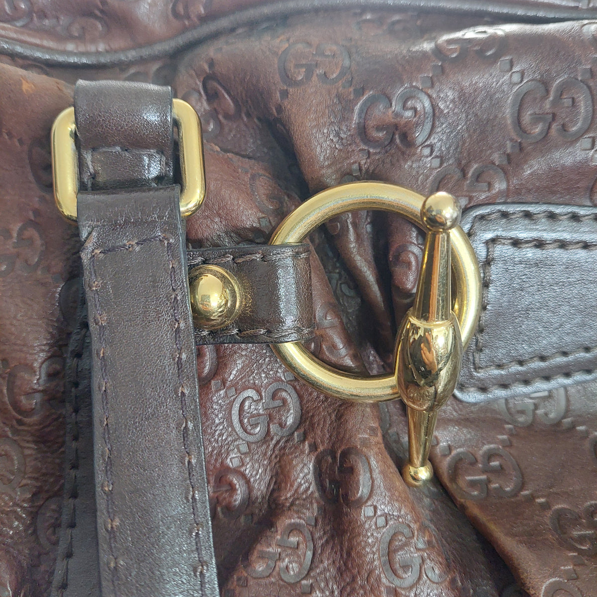 Gucci Brown Guccissima Leather Boston Bag | Pre Loved |
