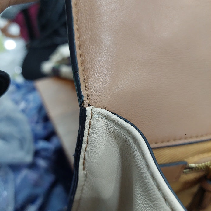 Tory Burch Tri Color Quilted Leather Fleming Shoulder Bag | Pre Loved |