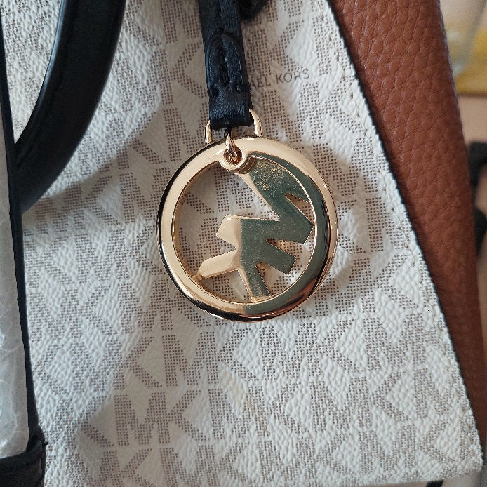 Michael Kors Kimberly Vanilla Studded Small Satchel Bag | Gently Used |