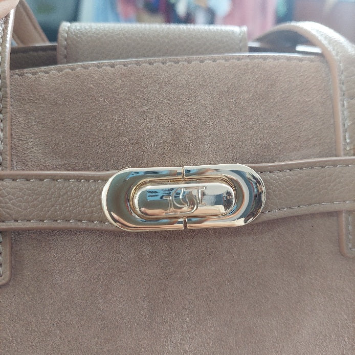 Dune London Camel Dinidefine Suede Belted Grab Bag | Gently Used |
