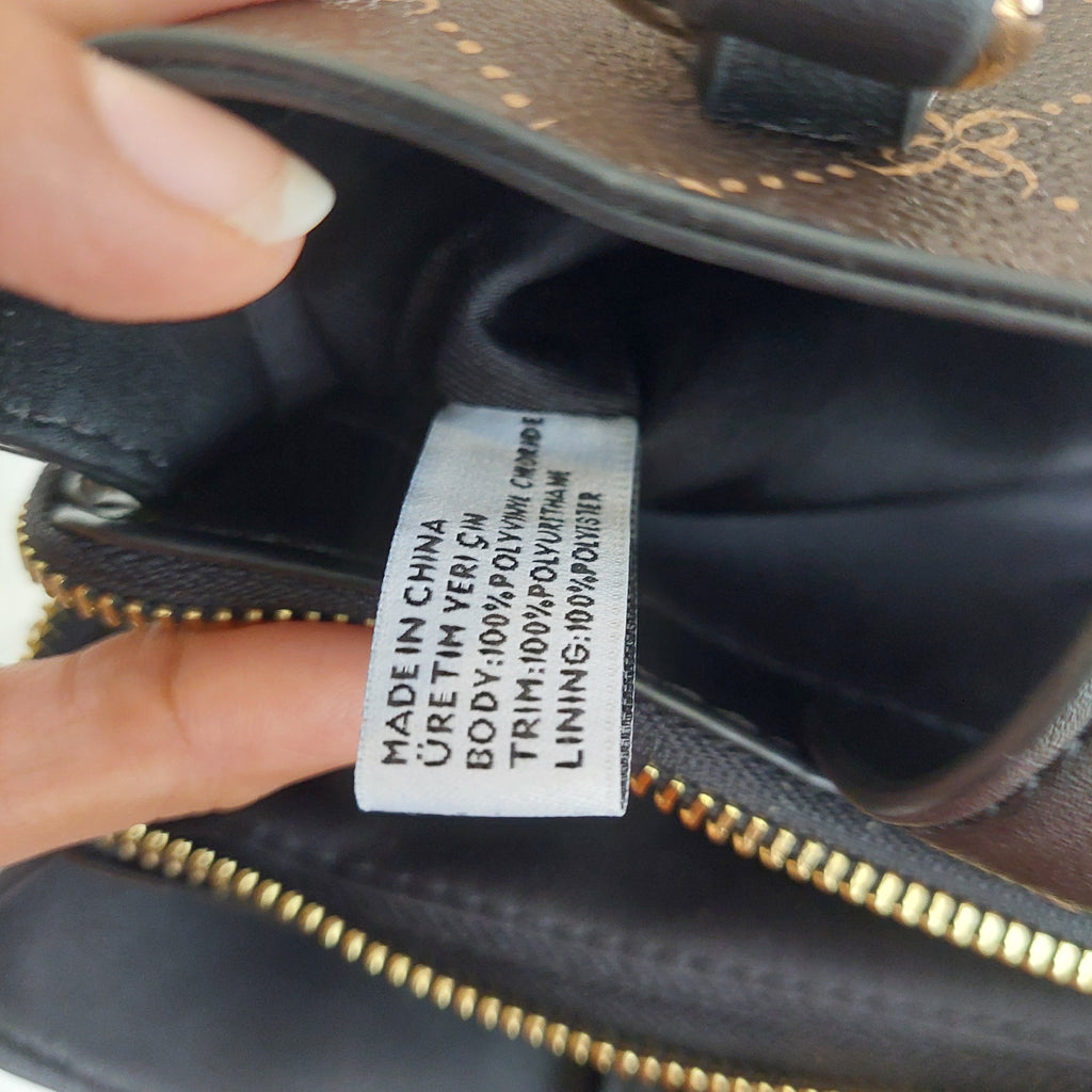 Nine West Brown Leatherette 'Margret' Jet Set Satchel Bag | Gently Used |