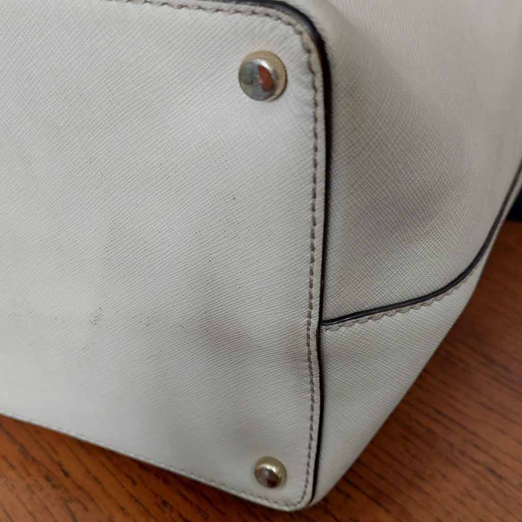 Kate Spade Beige Saffiano Leather Cedar Street Medium Harmony Tote Bag | Pre Loved |