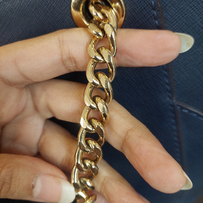 Michael Kors Navy Leather Chain Shoulder Bag | Pre Loved |