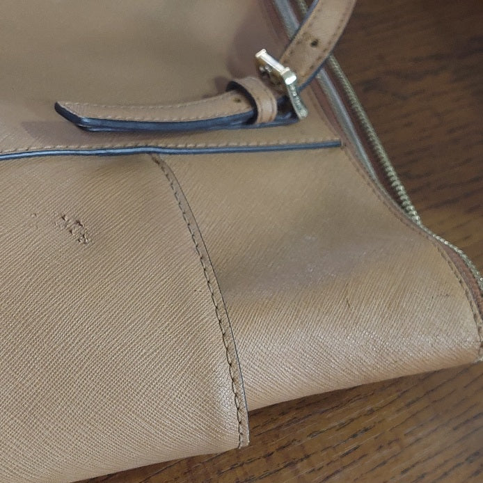 Michael Kors Tan Saffiano Leather Jet Set Tote Bag | Pre Loved |