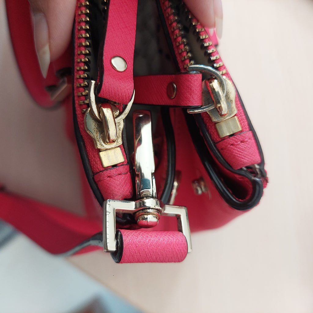 Kate Spade Bright Pink Leather Newbury Lane Satchel Bag | Pre Loved |