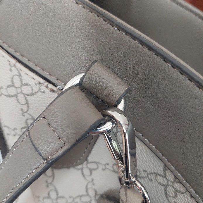 Nine West Grey Lior Cinder Logo Tote | Brand New |