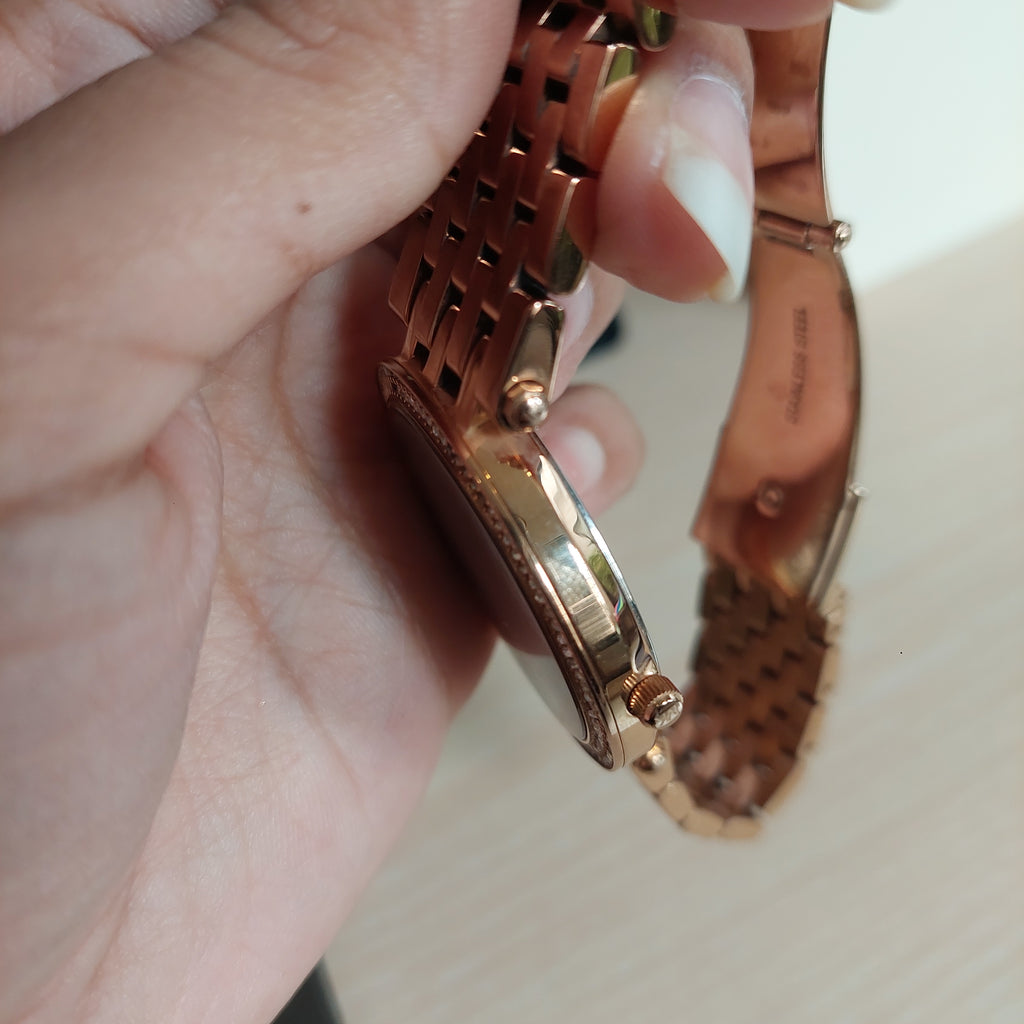 Michael Kors Rose Gold Rhinestone MK-3402 Watch | Pre Loved |