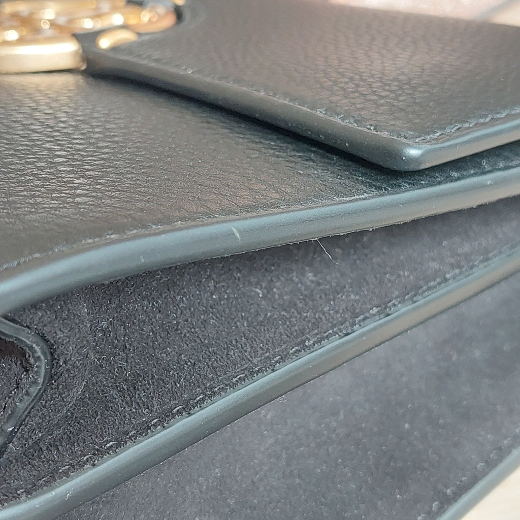 Tory Burch Black Leather Miller Flap Shoulder Bag | Brand New |