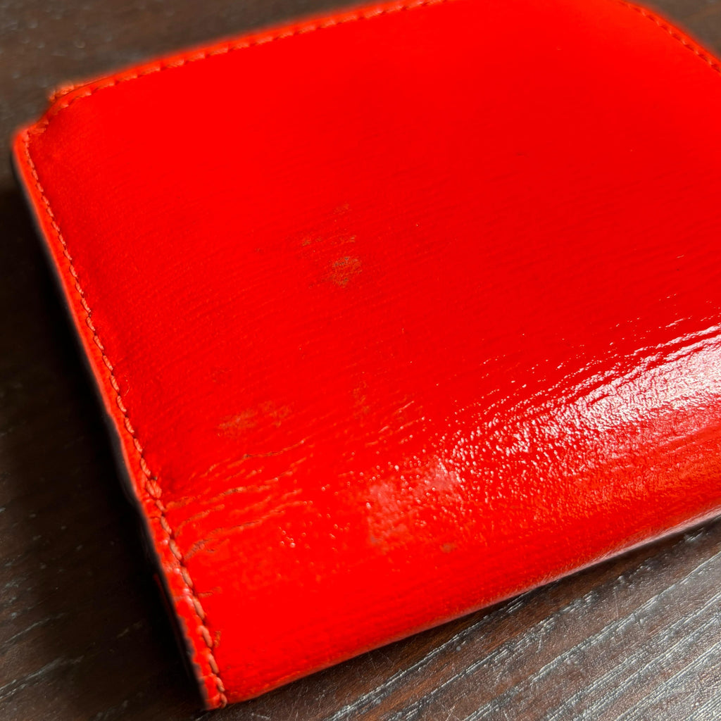 Tory Burch Red Leather 'Robinson' Mini Bifold Wallet | Pre Loved |