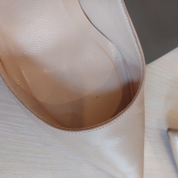 Christian Louboutin BEIGE Leather DECOLTISSIMO Heels | Gently Used |