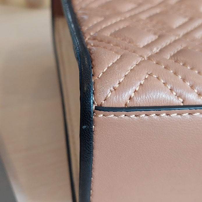 Tory Burch Tri Color Quilted Leather Fleming Shoulder Bag | Pre Loved |