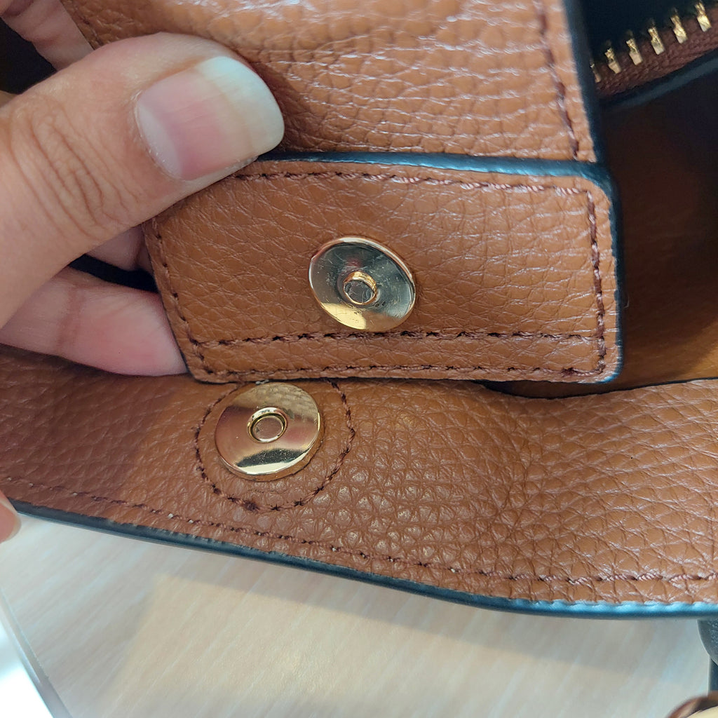 Michael Kors Kimberly Vanilla Studded Small Satchel Bag | Gently Used |