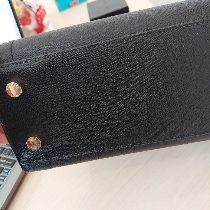 Michael Kors Black Leather Rayne East West Satchel | Gently Used |